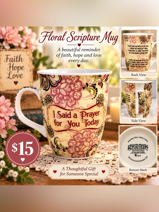 Other - Floral Scripture Mug